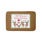 Pset-kerstkerstkerstkerstmaatschildering kerstkers badmat (Voorkant)