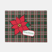 Pset Kerstmis Poinsettia Doormat Deurmat (Voorkant)