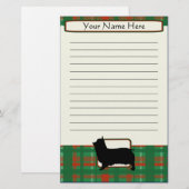 Pset Kerstmis Silky Terrier Stationery Briefpapier (Voorkant / Achterkant)