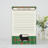 Pset Kerstmis Silky Terrier Stationery Briefpapier (Staand voorkant)