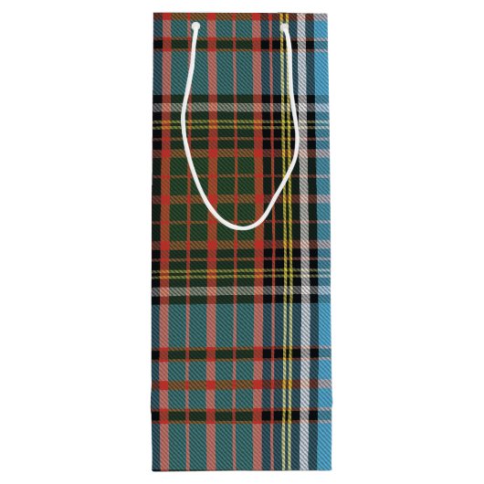 Pset Kerstmis Tartan Clan Anderson Wijn Cadeautas (Achterkant)