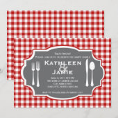 Pset Knife & Fork Uitnodiging (Voorkant / Achterkant)