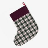 Pset Kraft Label Persoonlijk Berry Red Green Cream Grote Kerstsok (Achterkant (Hangend))