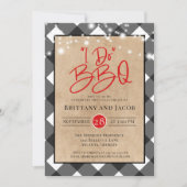 Pset Kraft String Lights I do BBQ Verloving Invi Kaart (Voorkant)