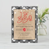 Pset Kraft String Lights I do BBQ Verloving Invi Kaart (Staand voorkant)