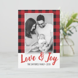 Pset Love & Joy Holiday-kerstfotokaart Feestdagenkaart