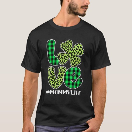 Pset Love Mammie Shamrock St. Patrick's Day Moeder T-shirt (Voorkant)
