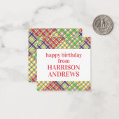 Pset Madras - Aangepaste kaartjes voor cadeautjes (Voorkant / Achterkant in situ)