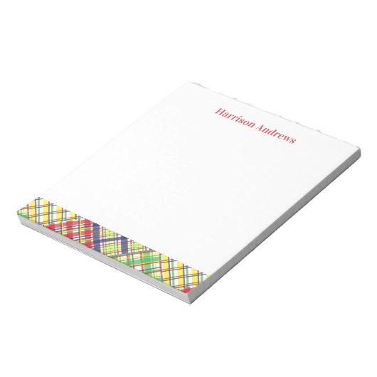 Pset Madras - Aangepaste laptop Notitieblok (Linkerzijde)