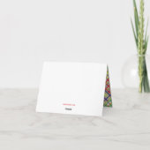 Pset Madras, gepersonaliseerde gevouwen notitiekaa Bedankkaart (Achterkant)