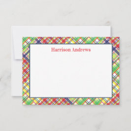 Pset Madras Persoonlijke notitiekaarten