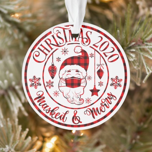 Pset Mask & Merry Photo Kerstmis Ornament (Boom)