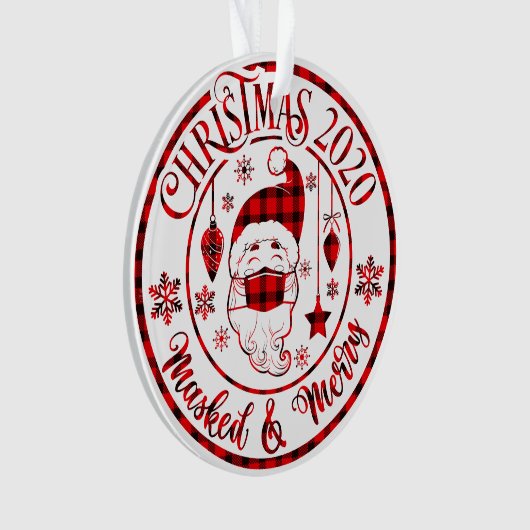 Pset Mask & Merry Photo Kerstmis Ornament (voorkant)