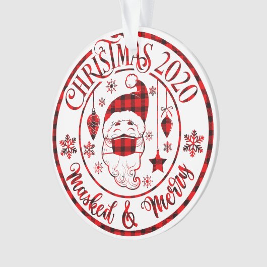 Pset Mask & Merry Photo Kerstmis Ornament (voorkant)