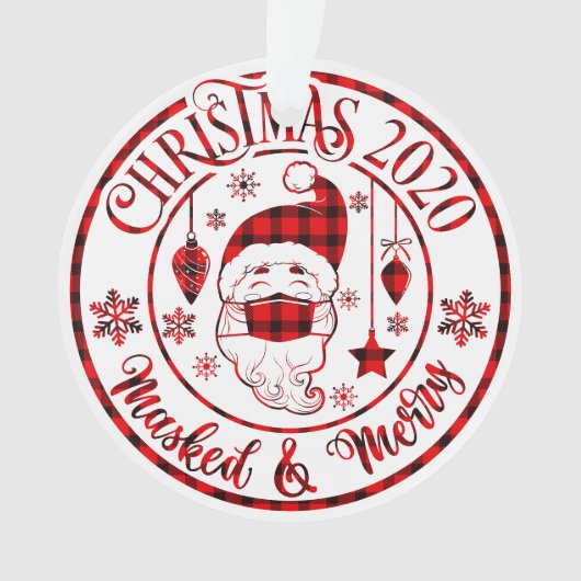 Pset Mask & Merry Photo Kerstmis Ornament (voorkant)