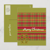 Pset Merry-kerstBriefkaart Feestdagenkaart (Voorkant / Achterkant)