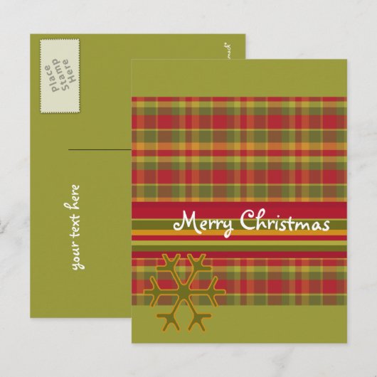 Pset Merry-kerstBriefkaart Feestdagenkaart (Voorkant / Achterkant)