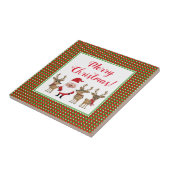 Pset Merry Kerstmis, aangepast aan de kerstman Tegeltje (Zijkant)