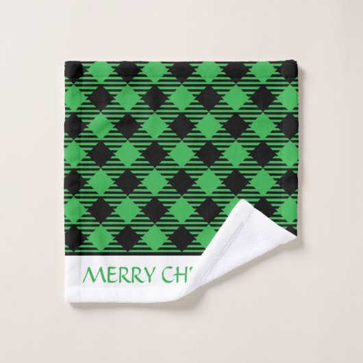 Pset Merry Kerstmis Bad Handdoek (Wasdoekje)