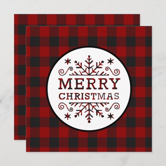 Pset Merry Kerstmis Feestdagenkaart (Voorkant / Achterkant)
