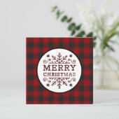 Pset Merry Kerstmis Feestdagenkaart (Staand voorkant)