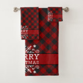 Pset Merry-kerstsnowflake Bad Handdoek (Insitu)