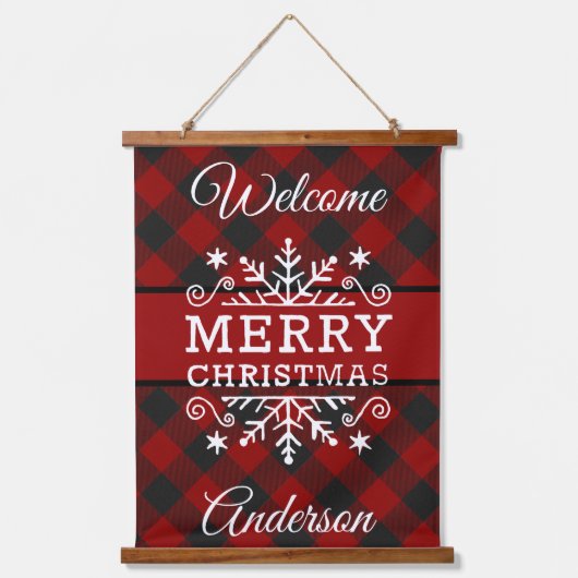 Pset Merry-kerstsnowflake Hangend Wandkleed (Voorkant)