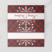 Pset Merry-kerstsnowflake Plaatskaartje (Buitenkant ongevouwen)