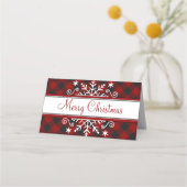Pset Merry-kerstsnowflake Plaatskaartje (Achterkant)