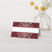 Pset Merry-kerstsnowflake Plaatskaartje (Voorkant)