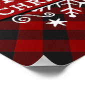 Pset Merry-kerstsnowflake Poster (Hoek)