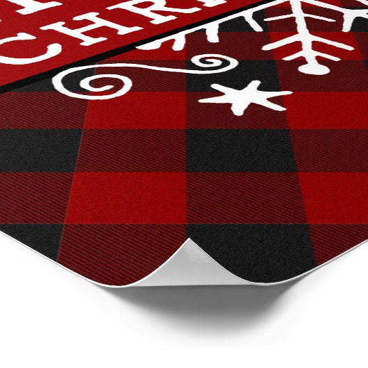 Pset Merry-kerstsnowflake Poster (Hoek)