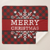 Pset Merry-kerstsnowflake Sherpa Deken (Voorkant (horizontaal))