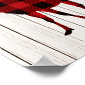 Pset Moose Art Kerstdecor Lumberjack Party Poster (Hoek)