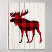 Pset Moose Art Kerstdecor Lumberjack Party Poster (Voorkant)