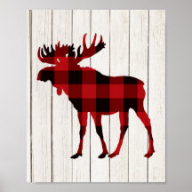 Pset Moose Art Kerstdecor Lumberjack Party