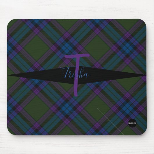 Pset Mousepad - HAMbyWG - Olijf, Paars Muismat (Voorkant)