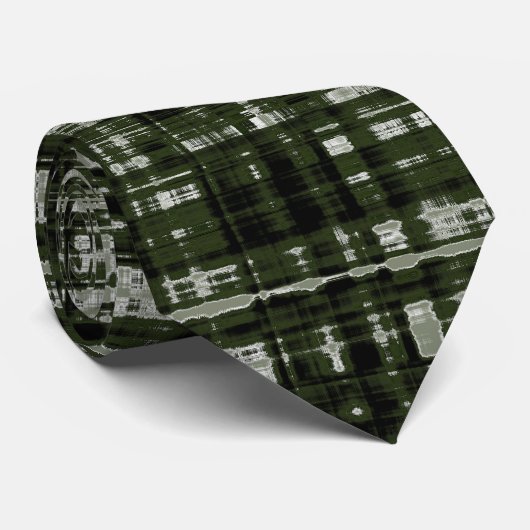 Pset Olive Green w/Gray Stropdas (Opgerold)