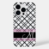 Pset Patroon met monogram - zwart wit roze Case-Mate iPhone Case (Achterkant)