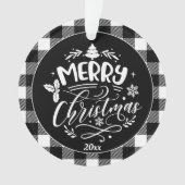 Pset Pattern Merry-kerstfoto Ornament (voorkant)
