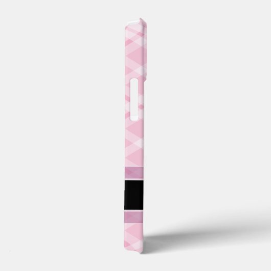 Pset Pattern met Monogram - zwarte, zwarte, roze Case-Mate iPhone Case (Achterkant / Rechts)