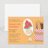 Pset Pattern Picnic Birthday Party Kaart (Voorkant / Achterkant)