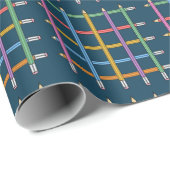 Pset Pencil Crayon Pattern Cadeaupapier (Rol Hoek)