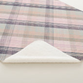 Pset Plum, Grey, Pink Sherpa Deken (3/4)