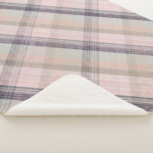 Pset Plum, Grey, Pink Sherpa Deken (3/4)