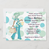 Pset Polka Dot Baby shower Invitation (AA) Kaart (Voorkant)