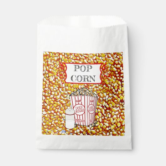 Pset Popcorn Kernals Retro Paper Bag Bedankzakje (Voorkant)