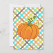 Pset pumpkin uitnodiging voor de eerste verjaardag (Achterkant)