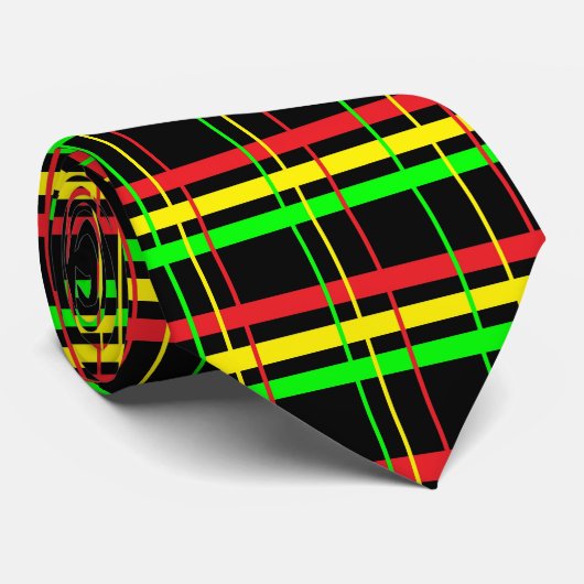 Pset Rasta Colored Stropdas (Opgerold)