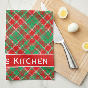 Pset Red Green and White Kerstmis Kitchen Towel Theedoek